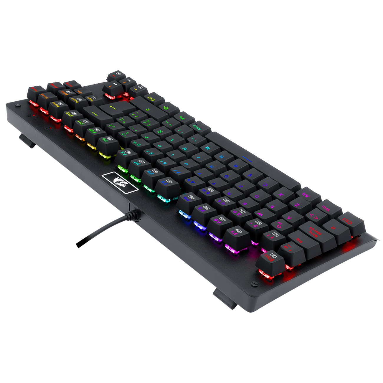 Teclado Mecânico Gamer Redragon Dark Avenger Switch Blue Rgb Abnt 2